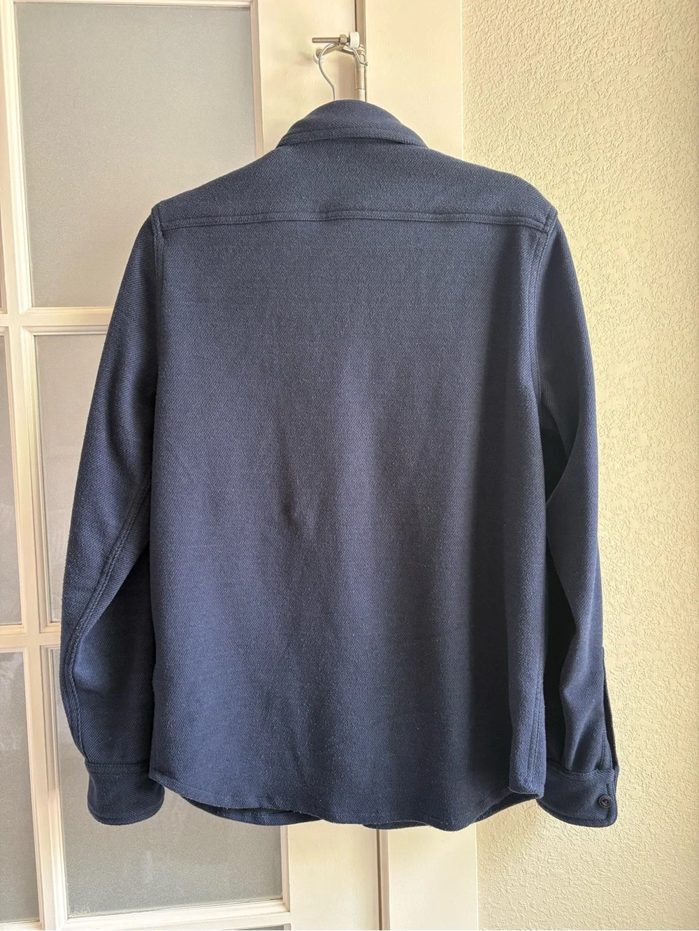 J. Crew - Men's Long-sleeve textured sweater-tee shirt - Navy Blue - Size Small